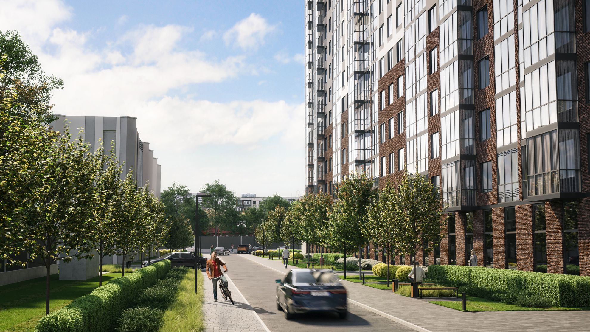 В проекте ЖК «Панорама на Театральном» на первых этажах размещены коммерческие помещения.