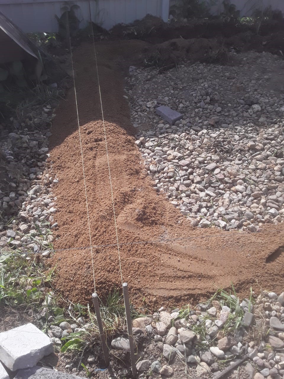 Фотография разметки при формировании поверхности