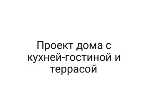 Проект дома с кухней-гостиной и террасой