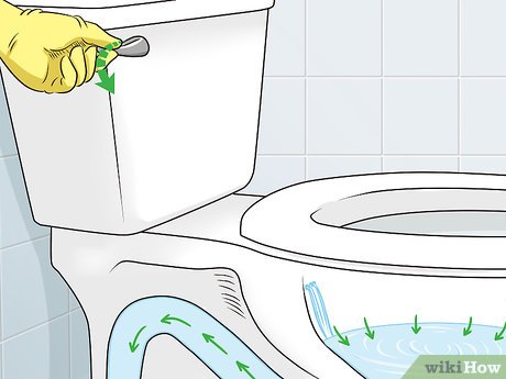 Step 6 Спустите воду из бачка, чтобы проверить слив.